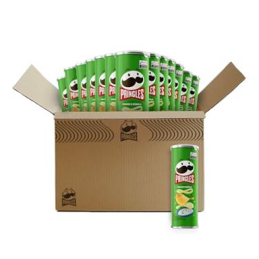 Imagem de Pack Salgadinho Batata Frita Pringles Creme e Cebola 109g com 18 unidades