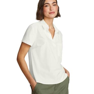 Imagem de Eddie Bauer Camiseta feminina Wr Departure Ss com gola, Neve, PP