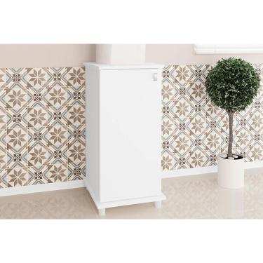 Imagem de Bancada Multiuso p/ Área Serviço Balcão ASM152 c/ 1 Porta Branco - Movelbento