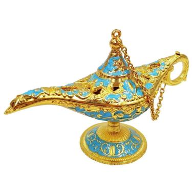 Imagem de Candeeiro de decoração Hourwof Aladdin Genie Vintage Legend Blue