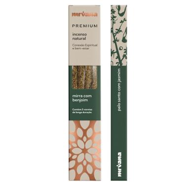Imagem de Incenso Natural Mirra com Benjoim Nirvana Premium - Conexão Espiritual e Bem-Estar