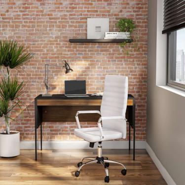 Imagem de Cadeira de Escritório Diretor Giratória Logic Branca