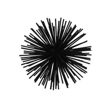 Imagem de Ouriço Decorativo Redondo Metal Preto Pequeno Luxo