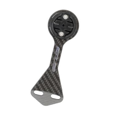 Imagem de Suporte de bicicleta de fibra de carbono, suporte multifuncional para guidão frontal de bicicleta para câmera esportiva flash, Preto