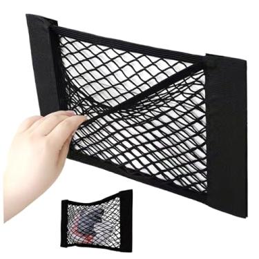 Imagem de Suporte de saco de plástico, dispensador de saco de lixo grande organizador de rede de armazenamento de rede de armazenamento de lixo suporte de mercearia montado na parede para folha de alumínio