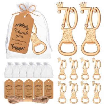 Imagem de KBDHYY Conjunto De Abridores Garrafas 50 Peças Para 70º Aniversário, Dourados Lembrancinhas Personalizadas Festa, Aniversário Casamento, Lembranças Convidados, Presentes E Decorações (70º Aniversári
