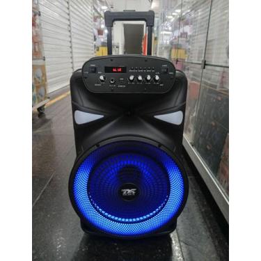 Imagem de Caixa de Som Bluetooth Grande 58CM Bluetooth C/Microfone + Rodinhas LE