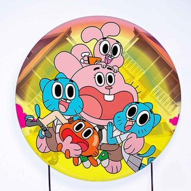 Imagem de Painel Decorativo para Festa Redondo Vesti Fácil com Elástico Gumball- Fera Print