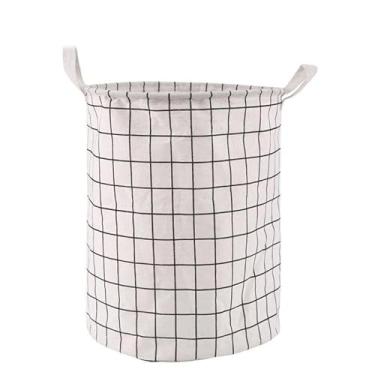 Imagem de Cesto Organizador Multiuso Dobrável–Impermeável, Compacto e Resistente – Ideal para Roupa Suja(BRANCO (acinzentado))