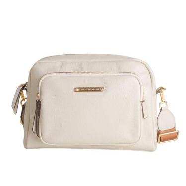 Imagem de Bolsa Couro Média Transversal Dayane Magalhães Off White - DM, Soft of