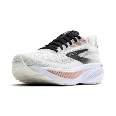 Imagem de Brooks Tênis de corrida feminino Ghost 17 Neutral, Branco/preto/ouro rosa, 13 Wide