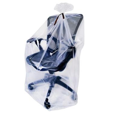 Imagem de Wowfit Sacos plásticos transparentes extragrandes de 5 CT 114 x 165 cm, perfeitos para assento de carro, bagagem, mala, carrinho, cadeira, bicicleta infantil e armazenamento no sótão (sacos planos de