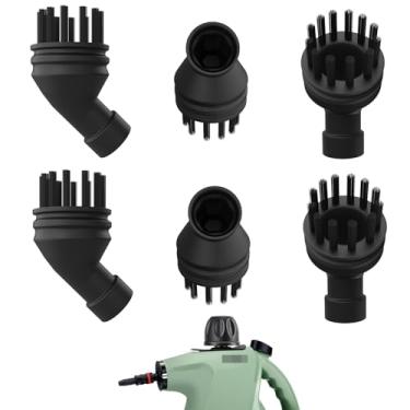 Imagem de Vykyntow Pacote com 6 escovas de acessórios de limpeza a vapor compatíveis com Kiato Handheld Steam Cleanerem-303/Rmsc03Gn/Sc03, acessórios de substituição de limpador a vapor, peças de escova de