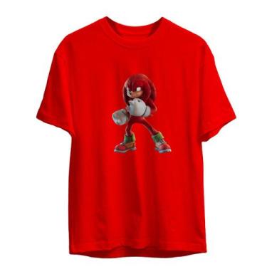 Imagem de Camiseta De Algodão Adulto E Infantil Estilo Streetwear Filme Sonic Pe