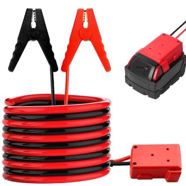 Imagem de Cabos de jumper de carro com adaptador para baterias Milwaukee M18 18V, zxbaers 8AWG 6,56FT Cabos de reforço automotivo para partida de carro usando bateria de ferramenta