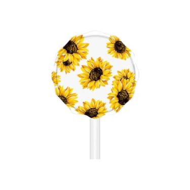 Imagem de CameCosy Capa de silicone para Apple Watch Charger 2024, lindo design de girassóis, capa protetora antiarranhões em TPU macio para cabos de carregador sem fio para iWatch