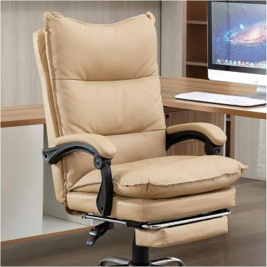 Imagem de Cadeira De Escritório Giratória Boss Cadeira Executiva De Escritório Comercial Giratória Com Suporte Lombar E Apoio Para Os Pés Ajustável, Cadeira De Escritório Ergonômi, Yellow