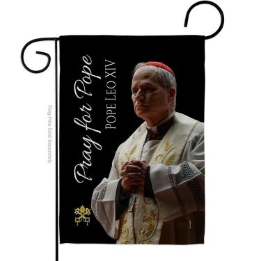 Imagem de Novo Conclave da Bandeira do Papa 2025 Memorabilia do Vaticano Tapeçaria Bispo de Roma Cartaz de Tela Católica Decorações de Parede Placa de Quintal Porta Têxtil Decoração de Quarto de Casa Presentes