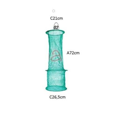Imagem de Samburá de nylon com funil - BellaPesca, N°02/ 72cm