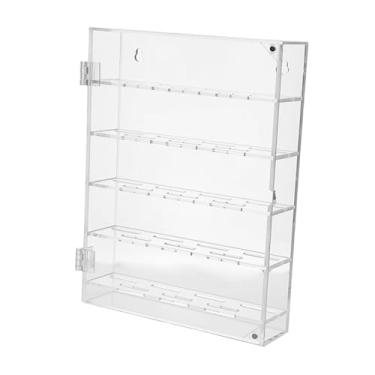 Imagem de YIJU Caixa de acrílico para moedas, 5 fileiras, caixa portátil para moedas, medalhas para avós e pais, Claro