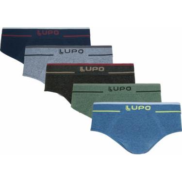 Imagem de Cueca Lupo 624 Kit 5 Peças Slip Microfibra Sem Costura Original, Sorti