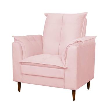 Imagem de Poltrona De Amamentação Confortável Helena Rosa Bebê