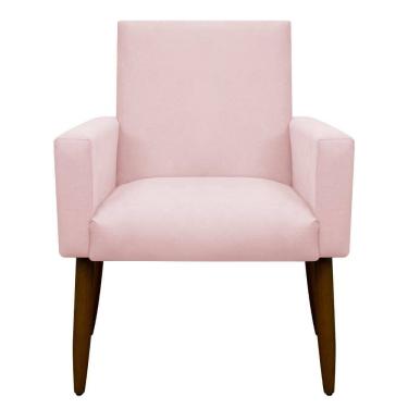 Imagem de Kit 2 Poltronas Com Puff Redondo Para Sala Nina Rosa Bebê