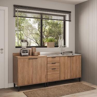 Imagem de Conjunto Balcões Miami Point Carraro Freijó