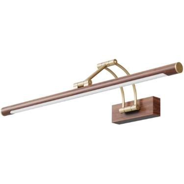 Imagem de Luz Do Banheiro Regulável Led Vanity Lighting Wall Sconce Metal Bathroom Light Fixture Over Mirror Com Braço Oscilante Ajustável Wood Grain Gallery Picture Light, Brown, 42cm