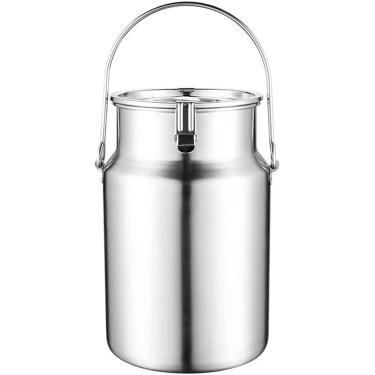 Imagem de Lata De Leite De Aço Inoxidável 304, Balde De Leite 3-10l Balde De Vinho Jarro De Sacola Com Tampa Selada Dispensador De Bebidas De água Para Leite Óleo De Vinho, 3L