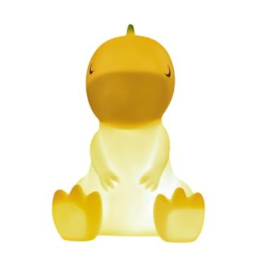 Imagem de Luminária LED Infantil Dinossauro, Sem Fio, Luz Noturna Decorativa, Branco com Verde