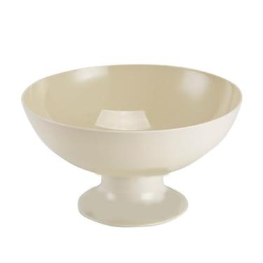 Imagem de Fruit Bowl Decorativa visual elegante e elegante buraco de drenagem de plástico resistente cesta de porta -frutas de bancada de cozinha para mesa de jantar na sala de estar (Creme branco)