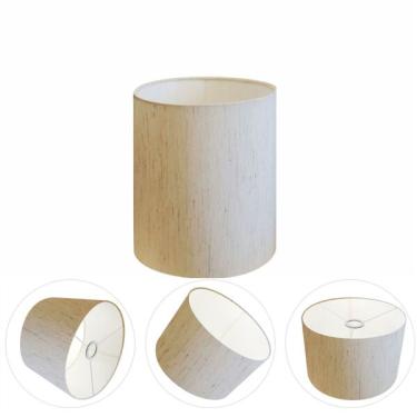 Imagem de Cúpula Abajur Cilíndrica Cp-8001 Ø13x15cm Linho Bege