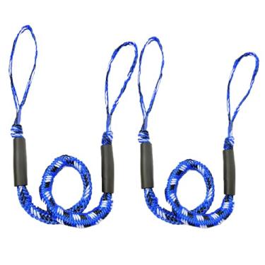 Imagem de NIUTRIP Linha de doca elástica, corda de barco corda de ancoragem extensível com flutuador de espuma para barco pontão, jet ski, seadoo, waverunner, caiaque, presentes de barco para homens, pacote com