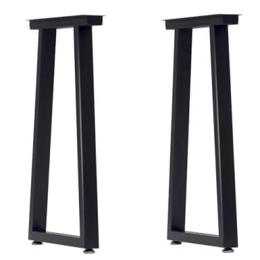 Imagem de Taelakeni Pernas de barra de mesa de metal de 91 cm, perna de mesa de estilo industrial resistente com almofadas de ajuste para pés, trapézio