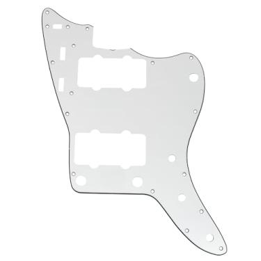 Imagem de Musiclily Pro 13 Furos Escudo Pickguard para Guitarra USA Vintage 60s Jazzmaster e SQ Classic Vibe, 3 Camadas Branco