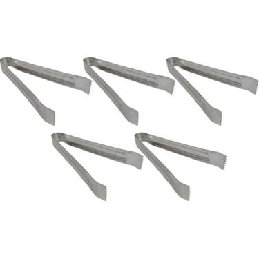 Imagem de Kit 5 Pegadores Inox 14cm Mini para Buffets Bar Bebidas Lyor Servir Frutas Frios Aperitivos