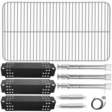 Imagem de Criditpid Peças de reposição para churrasqueira Charbroil 463742215 463773917, grelha de cozinha, barraca térmica G215-0203-W1, queimador, tubo de transporte e ignição para churrasqueiras Charbroil