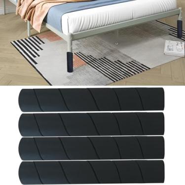Imagem de CHORMING Protetores De Dedos Para Estrutura Cama, Capas Espuma Pernas 9,5", Sem Adesivo Ou Cola, Evitam Acidentes Com Os Dos Pés Em Móveis Duros (Preto) (Preto, 8 Peças)