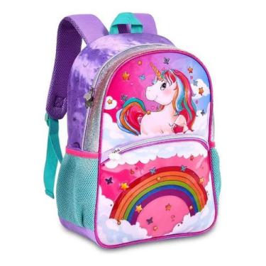 Imagem de Mochila Escolar Unicórnio Meninas Costas Infantil Grande - Clio