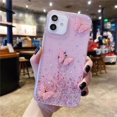 Imagem de Capa transparente com glitter para Huawei P30 Lite P20 Pro P40 P50 Y5 Y6 Y7 Y9 Prime 2019 P Smart Mate 20 Lite Capa protetora, rosa, para Mate 20 Pro