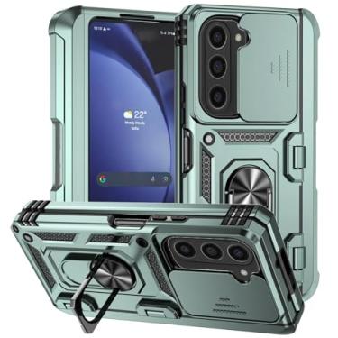 Imagem de Capa para Galaxy Z Fold 6, resistente a choques, com suporte de anel militar e compartimento para caneta oculto, capa protetora (para Galaxy Z Fold 6/verde)