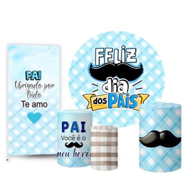 Imagem de Trio Capas Cilindro + Painel Redondo Sublimado + Lateral Dia dos Pais (K2PAI0009)