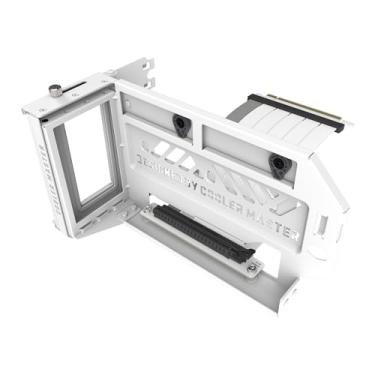 Imagem de Cooler Master MasterAccessory Kit de suporte de placa gráfica vertical V3 branco com cabo Riser Premium PCI-E 4.0 x 16-165 mm, compatibilidade PCIe 4.0 e mais antigo para E-ATX, chassi Micro ATX (MCA-U000R-WFVK03)