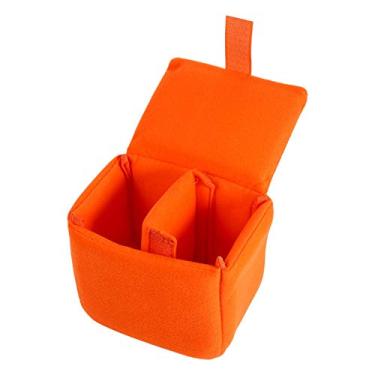 Imagem de Bolsa para câmera DSLR, estojo para câmera de lona, ​​mochila antifurto e impermeável para câmera, com gancho e laço para mulheres, fotógrafos masculinos(Orange)