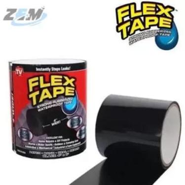 Imagem de Flex Tape Fita Cola Adesiva Seladora Reparadora A Prova Dágua Piscinas