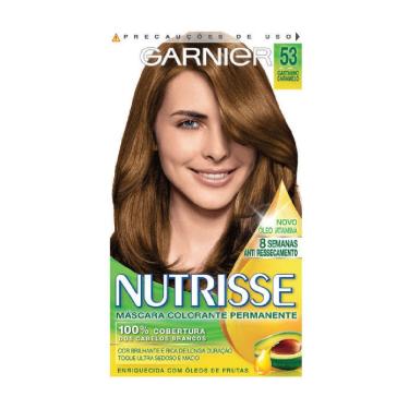 Imagem de Tintura Creme Nutrisse Garnier Castanho Caramelo 53 Kit