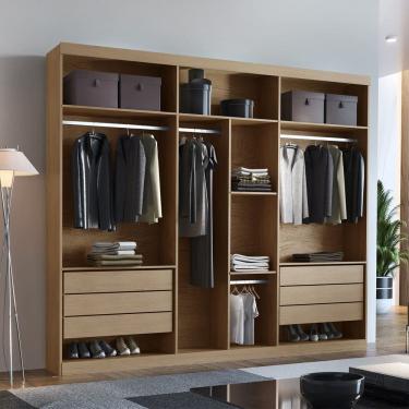 Imagem de Closet Casal Maya 6 Gavetas 7 Prateleiras MDF Rufato