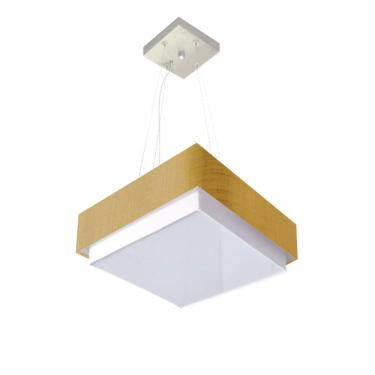 Imagem de Lustre Para Sala de Jantar Vivare Md-4402 Cúpula em Tecido 40x40cm
