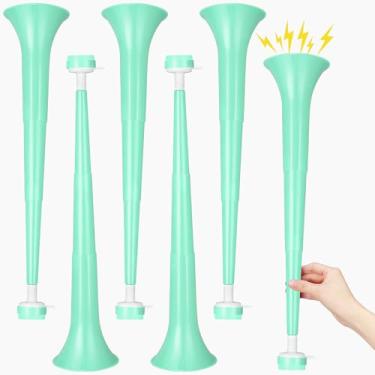 Imagem de GCQJOQ 6 Pieces Stadium Horn Noisemakers, 21 Inch Vuvuzela Plastic Trumpet, Light Green